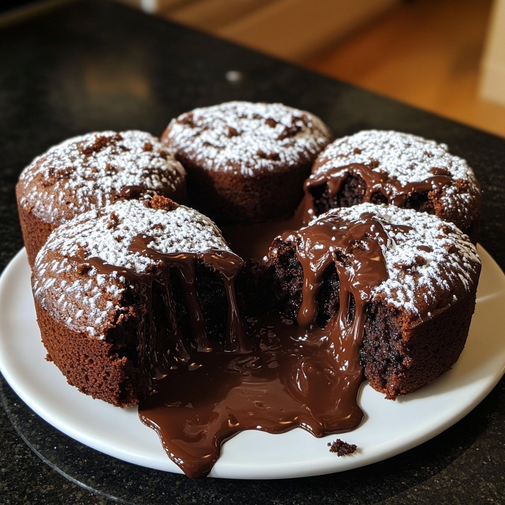 Dark Chocolate Lava Cakes
