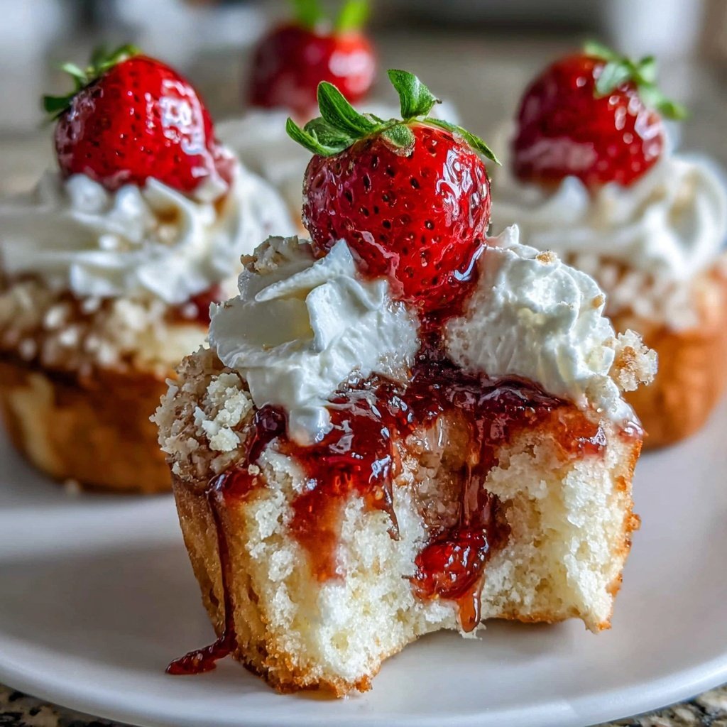 Strawberry Shortcake Cupcakes With Whipped Frosting