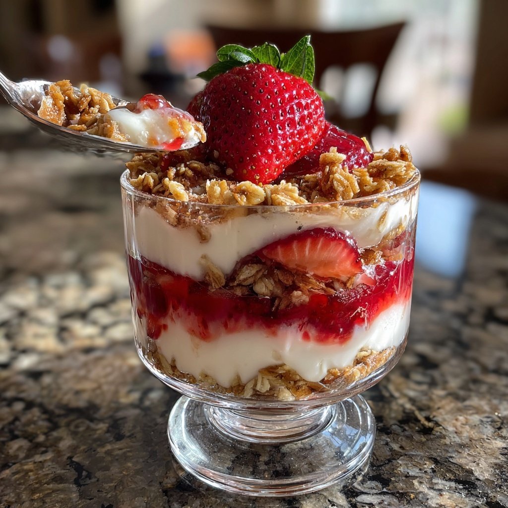 Strawberry Cheesecake Oat Parfaits