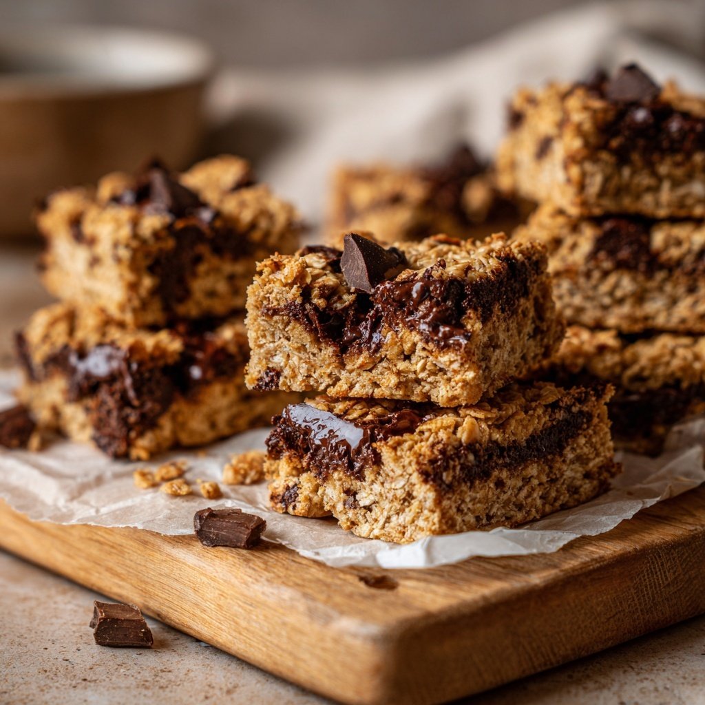 Healthy Oatmeal Chocolate Snack Bars