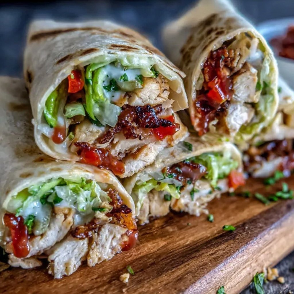 Rotisserie Chicken And Veggie Wraps