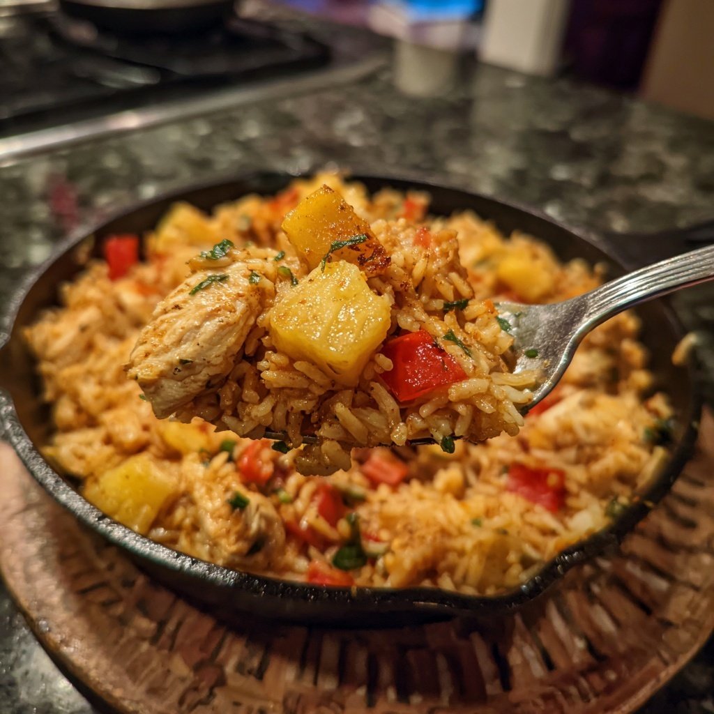 One Pan Chicken And Rice With Pineapple