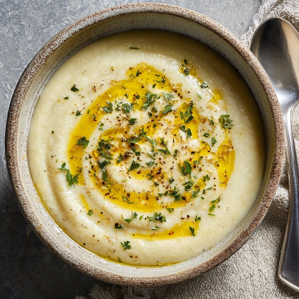 Creamy Lemon White Bean Soup Bowl
