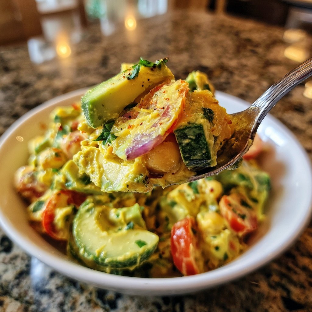 Healthy & Light Avocado Chickpea Salad