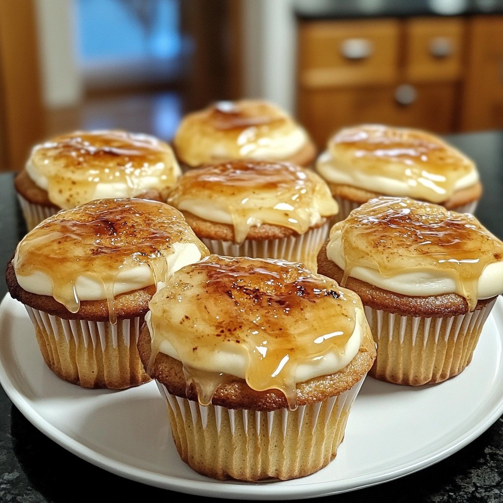 Vanilla Bean Crème Brûlée Cheesecake Cupcakes