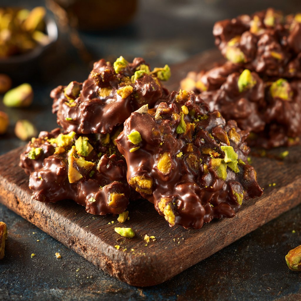 Chocolate Pistachio Snack Clusters